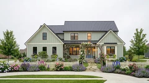 Cottage exterior staging style