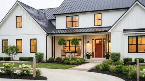 Farmhouse exterior staging style