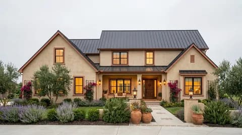 Mediterranean exterior staging style